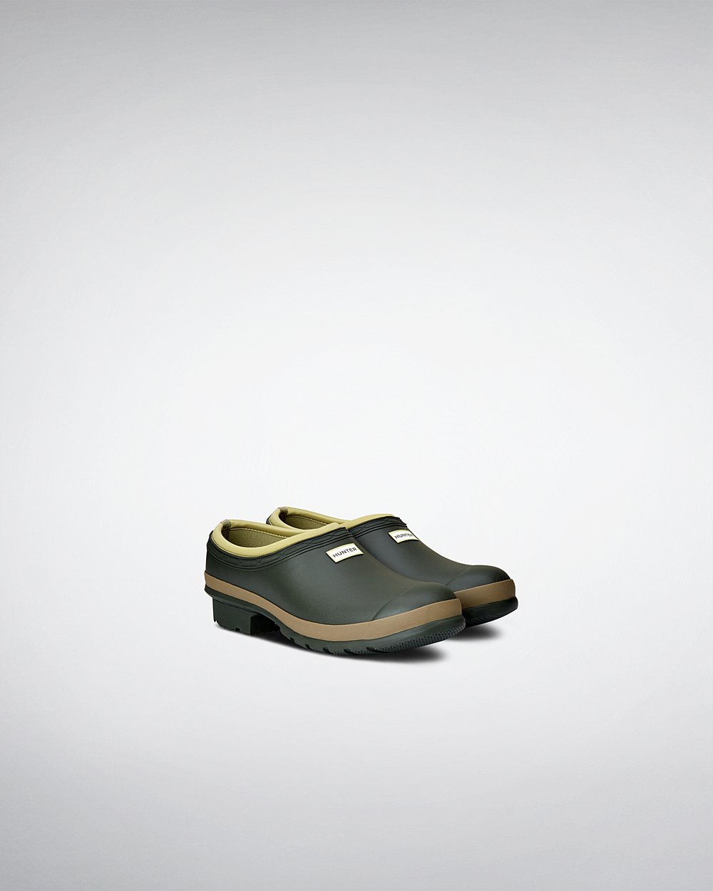 Chodaki Męskie - Hunter Gardener - Ciemny Oliwkowe - EVWH-58230